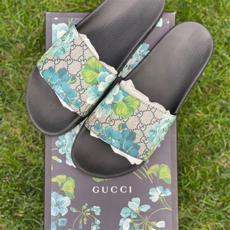 gucci flower sandals men|gucci floral slides nordstrom.